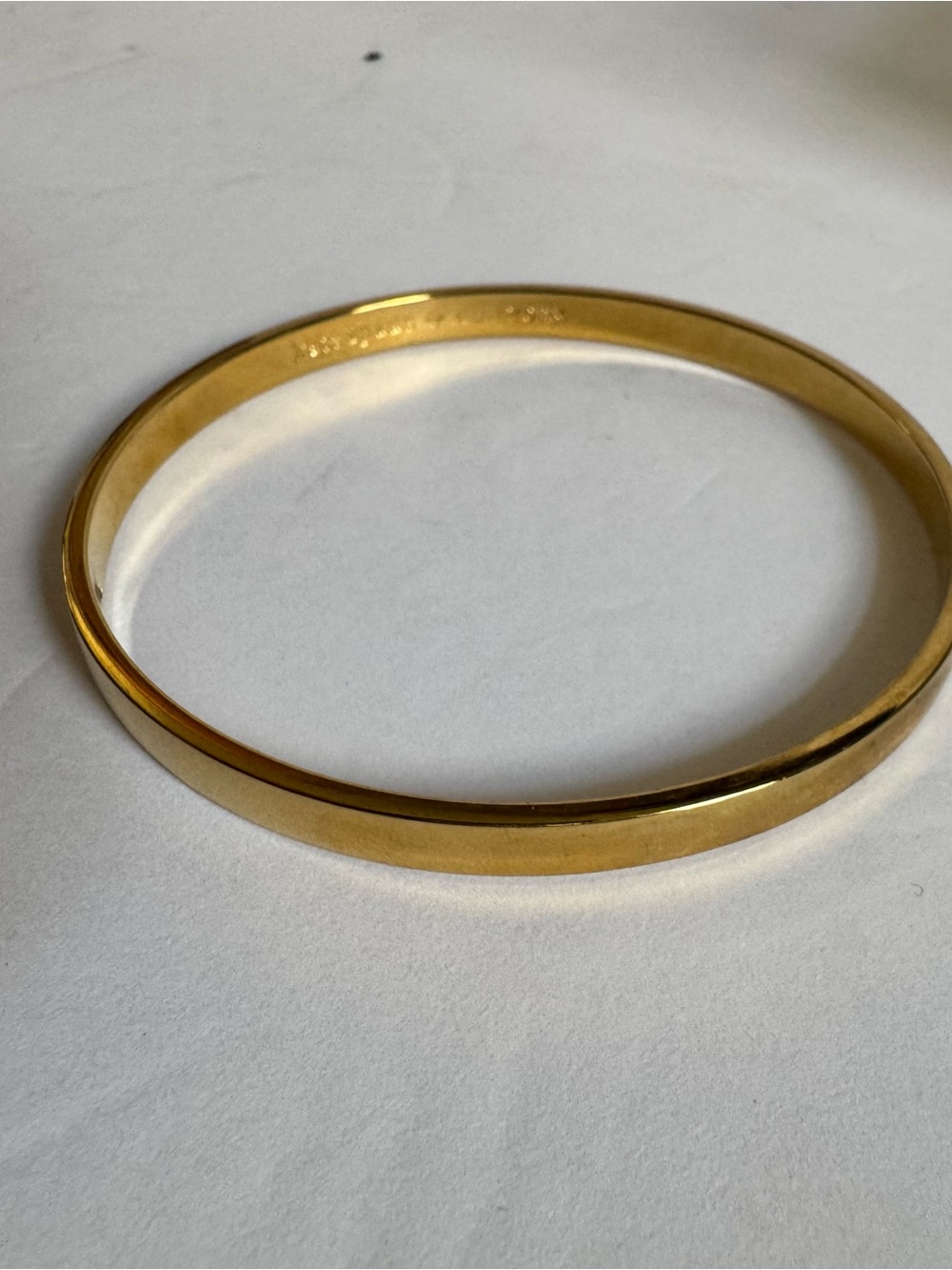 Kate Spade Heart Of Gold Bangle Bracelet Gold Tone Minimalist Stackable - Picture 8 of 8